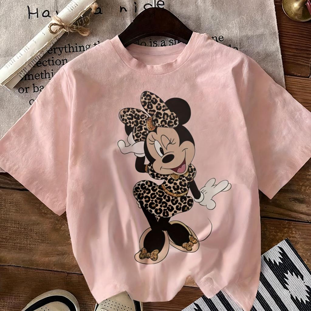 Y2k Disney Minnie ParentChild Graphic T Shirt Women Unisex Vintage Oversized Casual Tops Summer Short Sleeve Tee Streetwear 2026