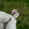 Mothers Day Sale Pink Topaz Stone 925 Sterling Silver Statement Bezel New Ring