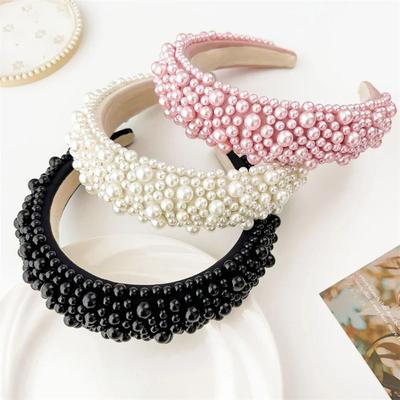 Korean Style Pearl Hair Bands Hair Jewelry Head Hoop for Female Headpiece Baroque Headbands  Party
