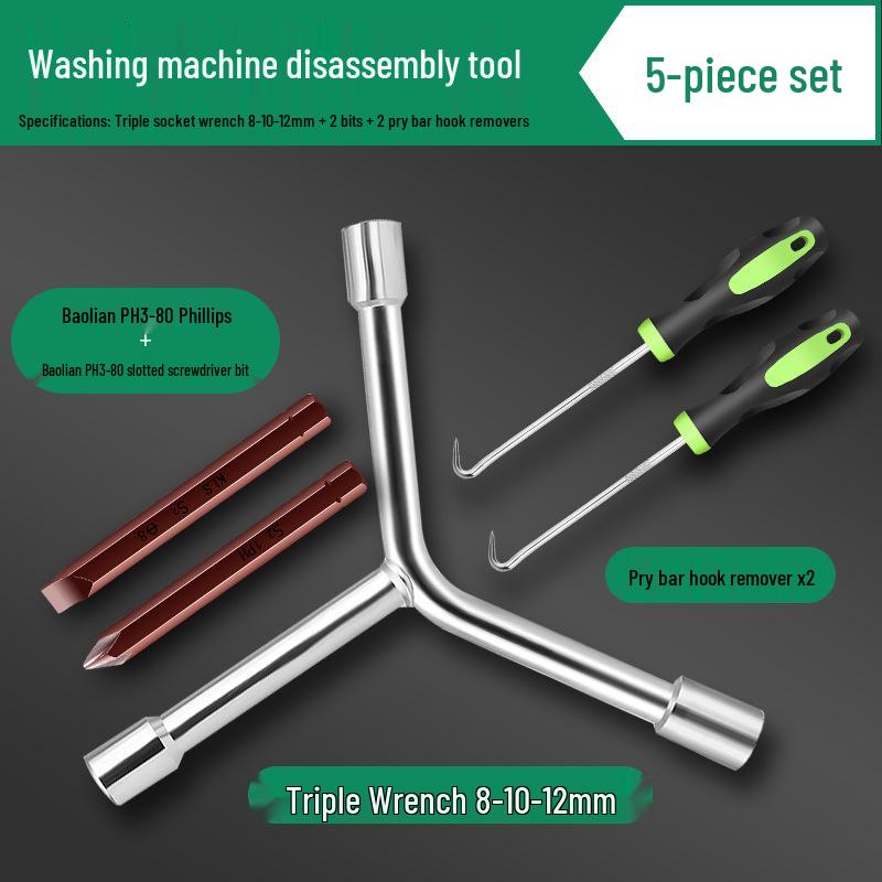 Inner Drum Impeller Repair Tool: Disassembly Wrench & Screw Pull Hook