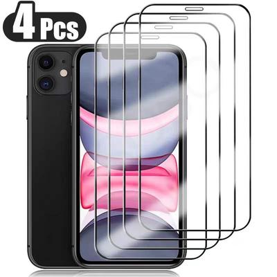 4 шт. полное покрытие закаленное стекло для iPhone 11 12 13 14 pro max XS MAX XR Защитное стекло для экрана для iPhone X 6 7 8 Plus защитное стекло