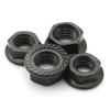 2-50pcs Carbon Steel Serrated Flange Lock Nuts Hex Locking Anti-Loose Nut with Washer M2-M16