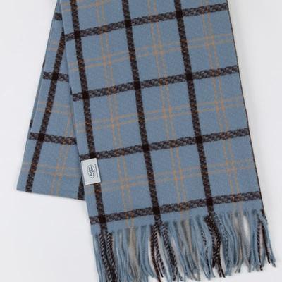 MADRA Pastel Check Muffler SKY BLUE