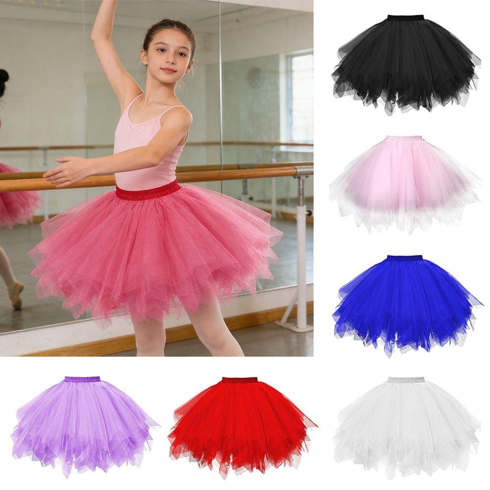High Waist Petticoat Elastic Waist Dance Skirt Fashion Ballet Skirt  Women