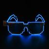 Lunettes LED Mosaïque Sans Fil Halloween Noël Anniversaire Fête Néon Discothèques Néon Rave Lunettes Clignotantes pour Adultes Enfants
