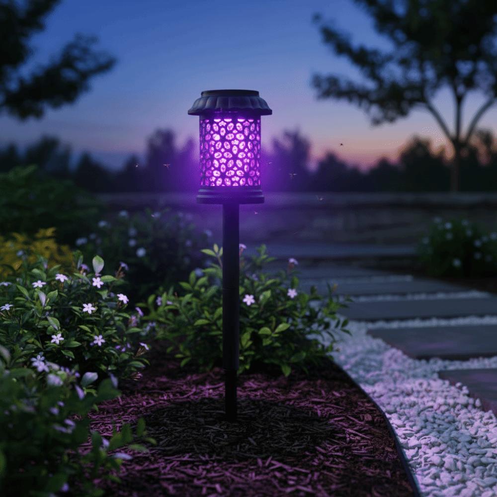Solar-Powered Solar-Powered Mosquito Killer Lamp Waterproof Floor-Mounted Mosquito Trap Lawn Use