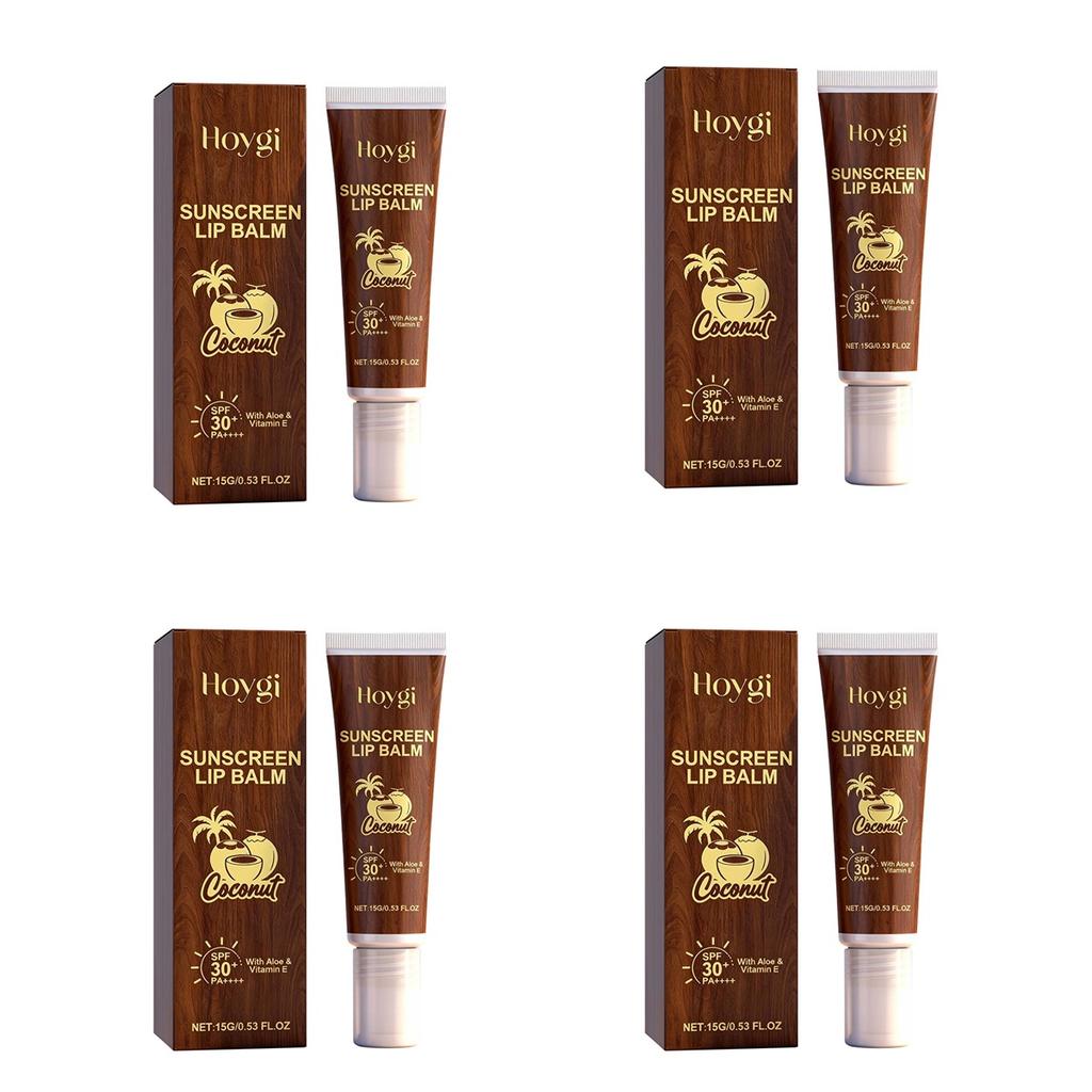 Sunscreen Lip Balm Vitamin E Deep Moisturizing UV Protection Lightweight No Greasy Coconut Scent Quick Absorption Lips Skin Care