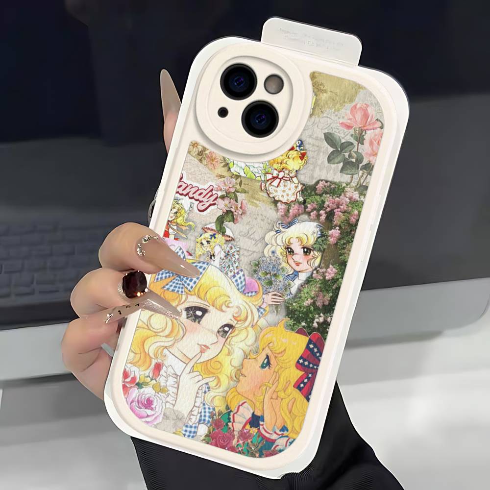 Classic Anime C-Candy C-Candy Leather Phone Case For IPhone 16 15 14 13 12 11 Pro Max Plus Shockproof Cover
