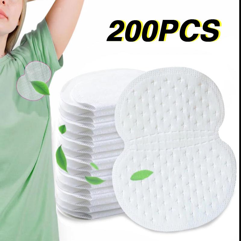 10/300Pcs Disposable Underarm Armpit Sweat Pad Breathable Ultra-thin Non-woven Sweat-absorbing Patch Summer Deodorant Accessory for Daily Work Outdoor