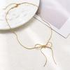 Bow Necklace Light Luxury, Simple Versatile Jewelry Wind Collarbone Chain