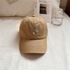 Baseball hat spring and summer new simple letter embroidery cap high sense versatile big head circumference baseball cap