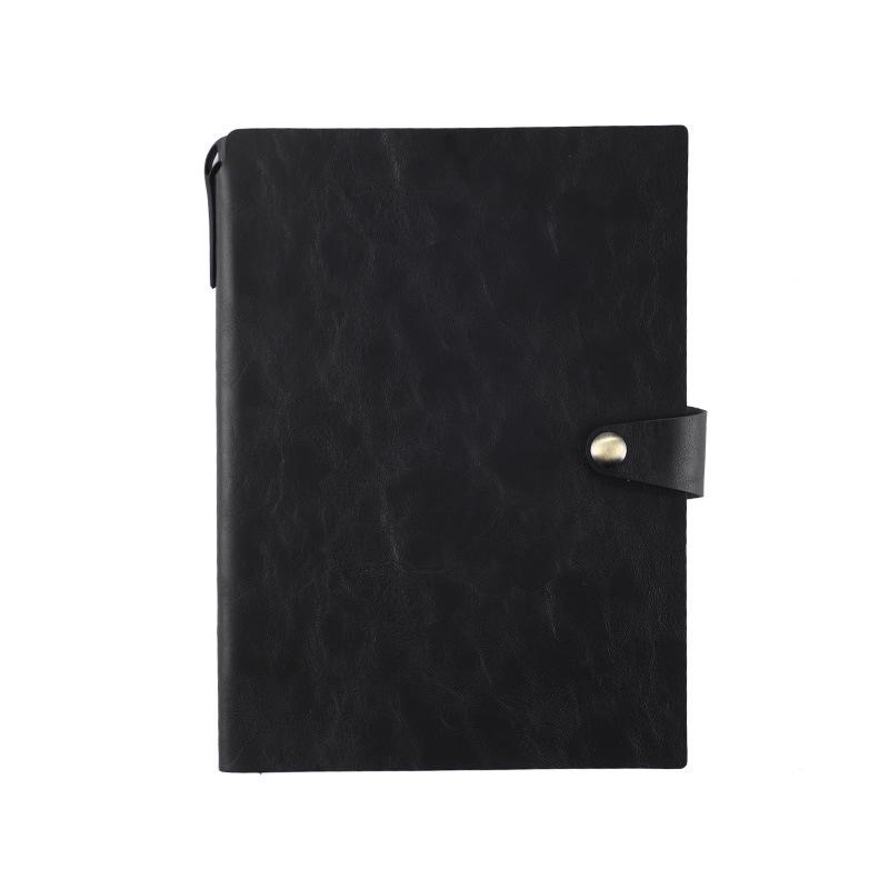 A5 Business Soft Leather Notebook with Pen Holder and Buckle Closure A5