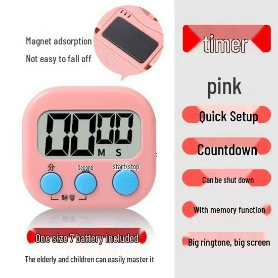 Multifunctional Timer: Study Aid, Kitchen Reminder, Time Management, Electronic Clock. Ideal for Students, Cooking, and Self-discipline.