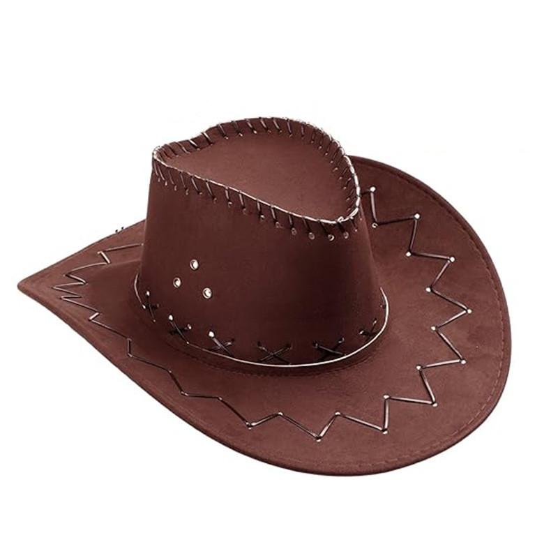Fabric Cowboy Hat With Sun Shield For Cosplay And Holiday Celebrations