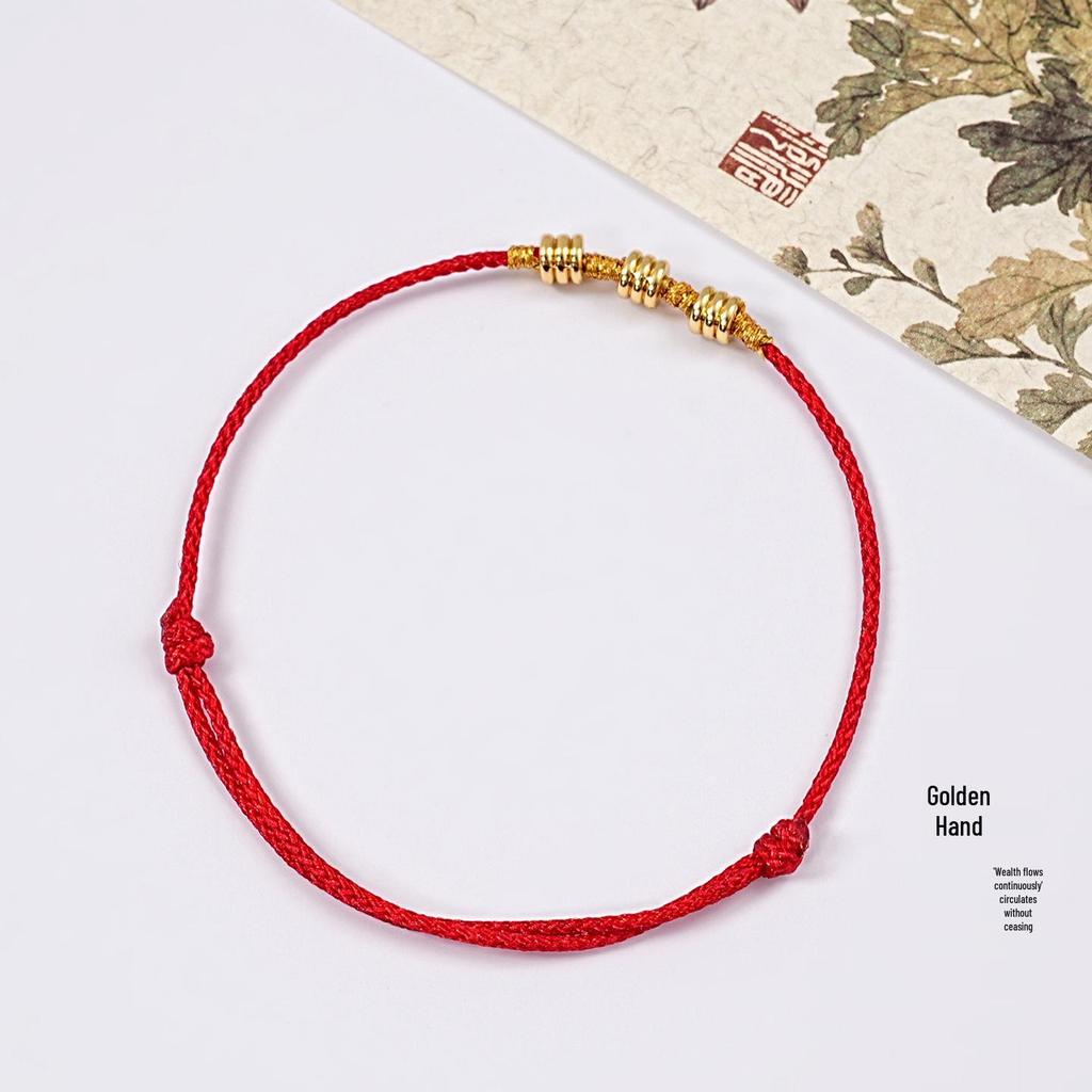 Unisex Red String Bracelet: Handmade Benmingnian Charm for Safety and Good Fortune