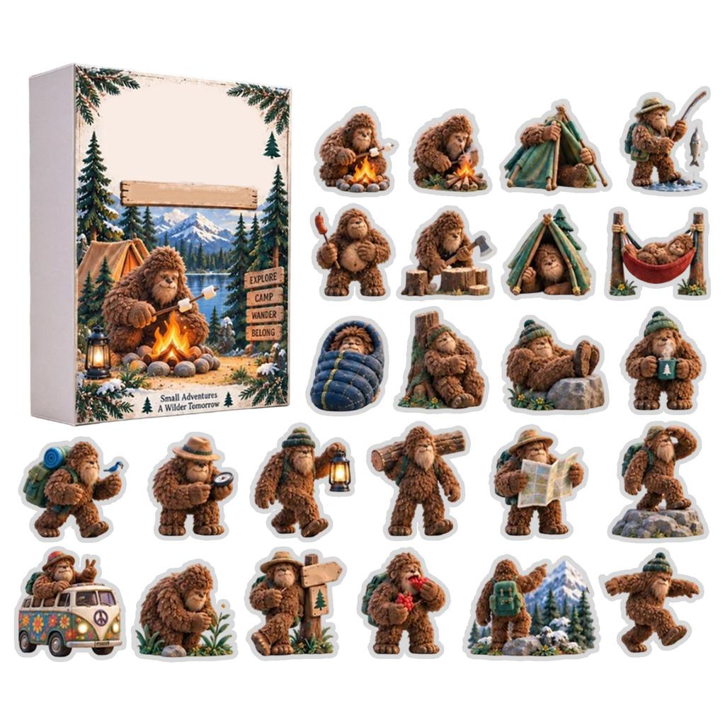 2D Flat Acrylic Advent Calendar with Hanging Ornaments for Christmas Countdown