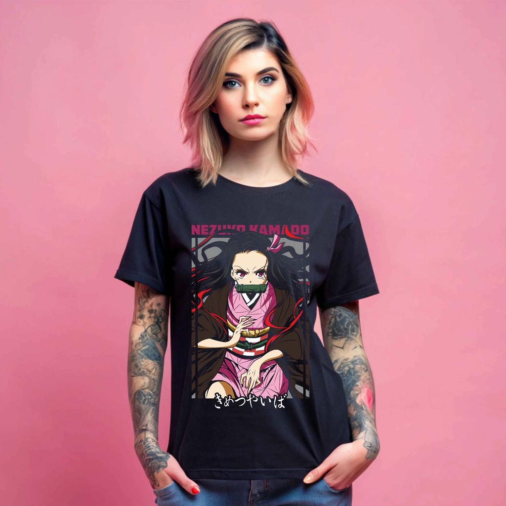 MENS WOMENS Nezuko T-Shirt Demon Slayer Kimetsu No Yaiba Anime Mitsuri Kanroji Tee Gift