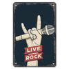 Rock Guitar Vintage Tin Sign Music Poster Wall Plaque Retro Tinplate Crafts Decor for Bar Garage Club Night Rock Party