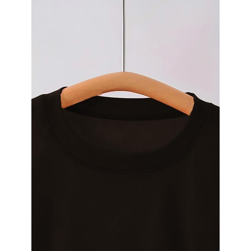 European sizes Round Neck Design T-Shirt, Suitable for Spring And Summer Boys Casual Short-Sleeved T-Shirt
