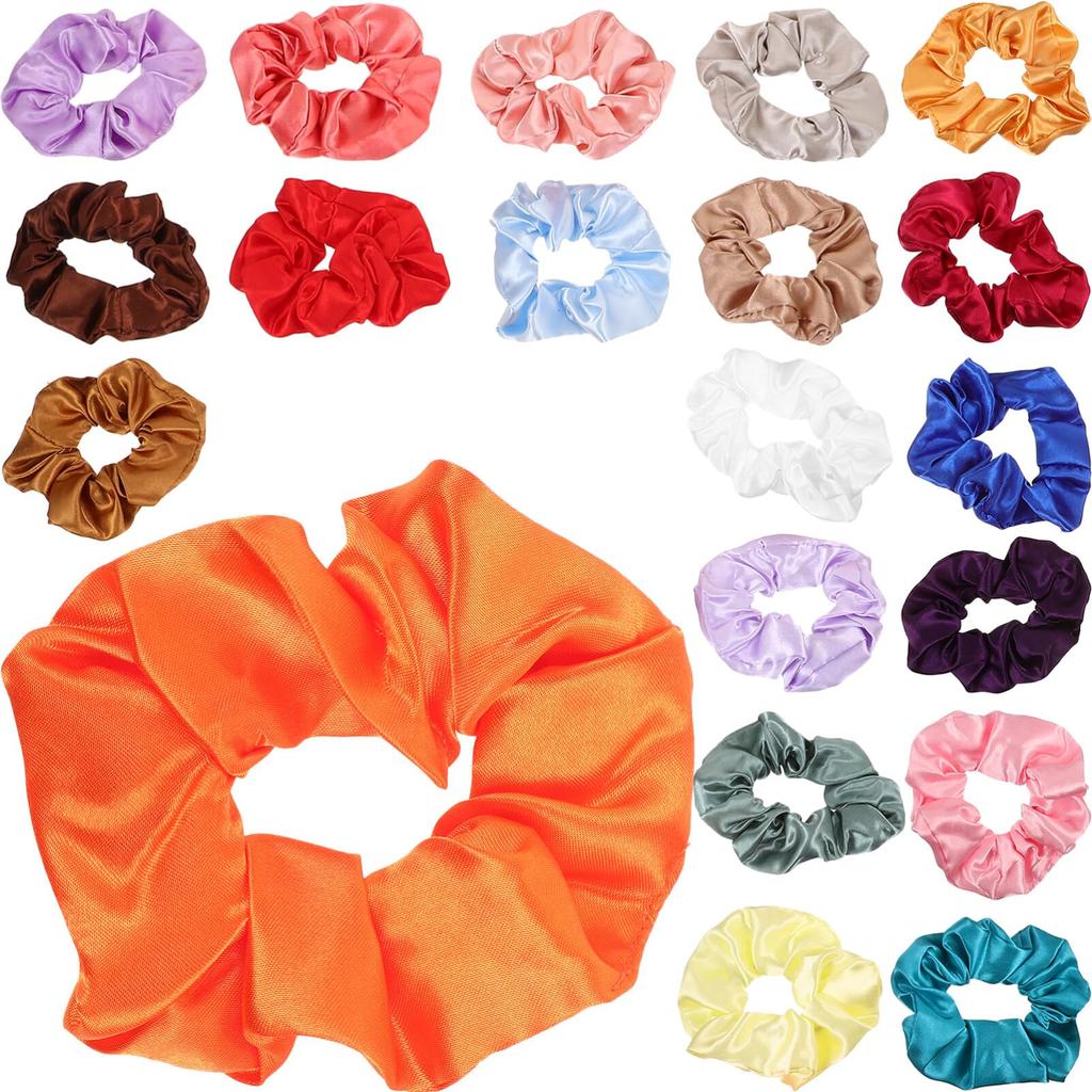 Healvian Hair Set of Satin Elastic Ponytail Holders for Hair Wrist Bracelet Perfect for Updos Scrunchies, 20, Girls, Hairbands, Accessories, Style,