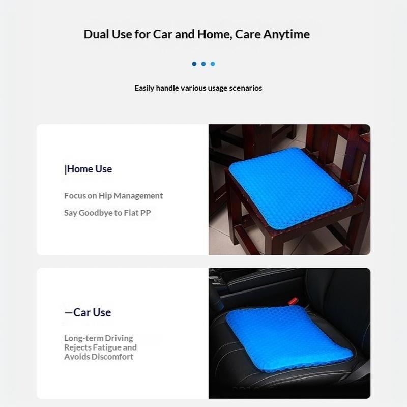 Gel Seat Cushion Summer Breathable Honeycomb Design For Pressure Relief Back Tailbone Pain - Home Office Wheelchair Chair Cars