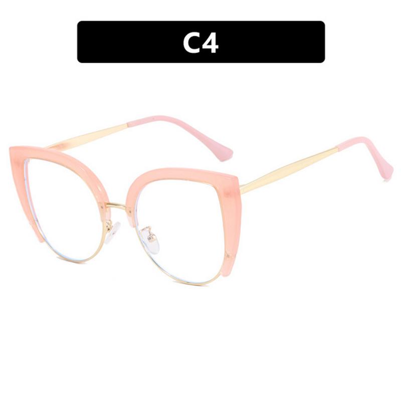 Cat Eye Half Frame Large Frame Flat Top New Style Retro Trendy Glasses Frame Optical Prescription Eyewear Frame