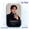 Thai Star PP Lin Yikai Konzert Support-Abzeichen: Lasergeschnittenes quadratisches Broschenornament
