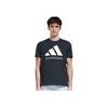 adidas Bedrucktes Logo Gestrickt Atmungsaktiv Bequem Lässig Einfach Sport Rundhals Kurzarm T-Shirt Unisex T-Shirts Schwarz Weiß ADICLTS24TKP-BW