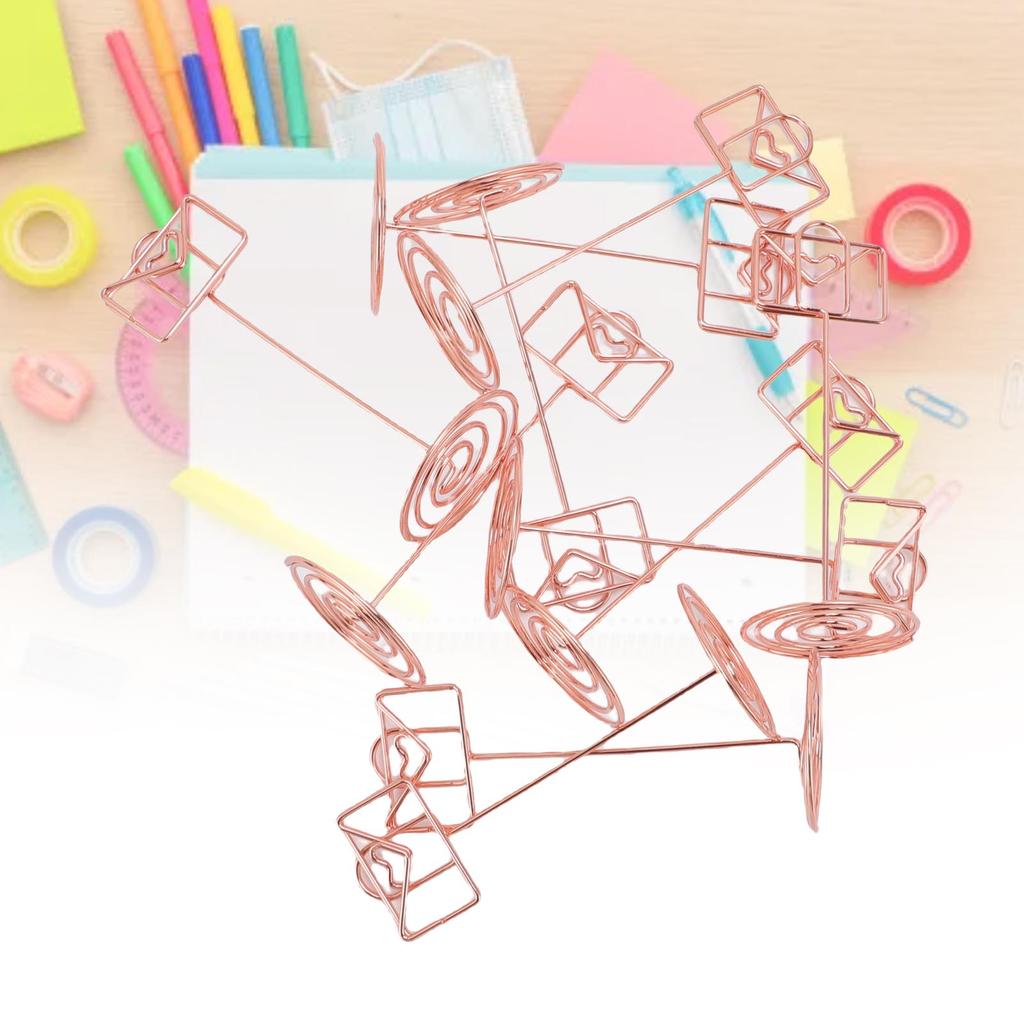 10PCS Table Number Holders Envelope Shape Metal Card Clips for Photo Menu Place Cards Restaurant Wedding Party