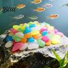 Fade Resistant Glow Rocks 1.5cm Luminous Stones in The Dark Garden Pebbles Outdoor Glowing Rocks Stones Decorative Pebbles for Pathway Patio