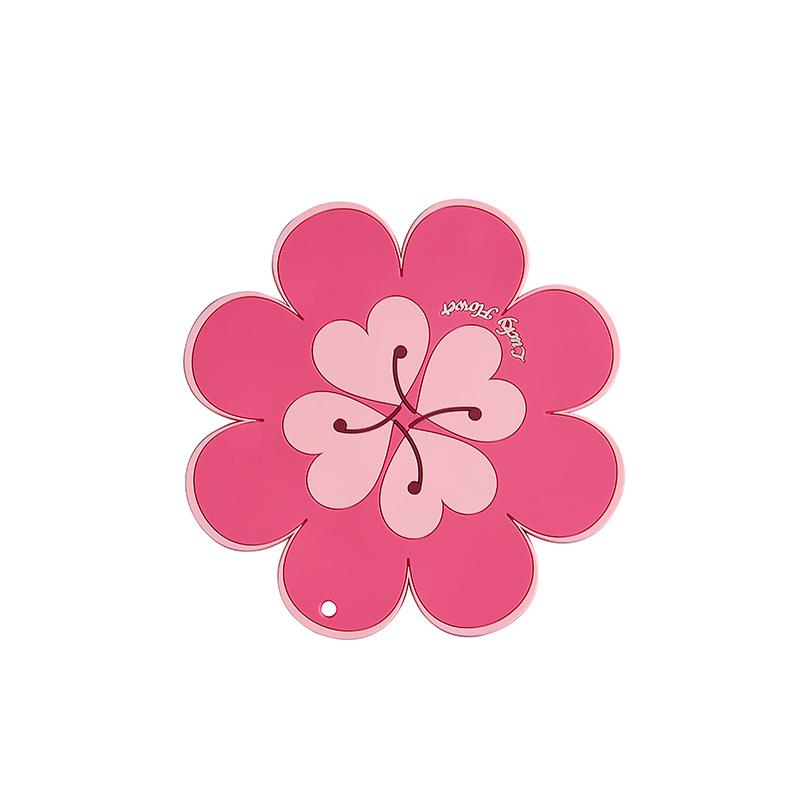 Creative Flower Insulation Pads Thick Anti Slip Wear-resistant Placemat Anti Scalding Household Mats Adsorption Wall Decoration