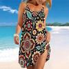 Women's Beach Dress Mini Dress Print Casual Modern Dress Sleeveless Loose Fit Outdoor Daily Summer
