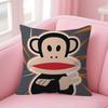 Cartoon PPaul LOGO Frank Monkey   Pillowcase Toon Gift Cushion Cover Bedroom Home Sofa Chair Seat Decor Pillow Case