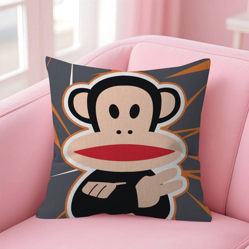 Cartoon PPaul LOGO Frank Monkey Pillowcase Toon Gift Cushion Cover Bedroom Home Sofa Chair Seat Decor Pillow Case