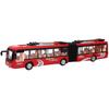 1:48 Scale Bus Model Motor Vehicle Car Traffic Model Toy Simulation Bus Collectible Figurine Decor Living Room Bedroom Gift Kids 3 Years Old(Red)