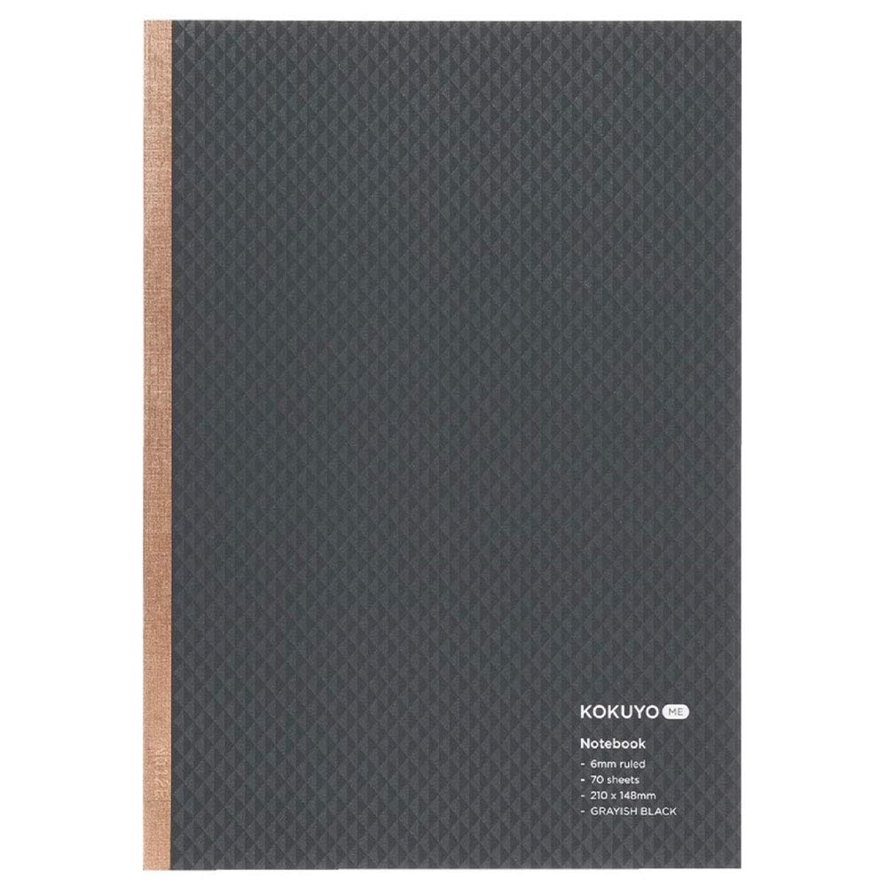 KOKUYO Notebook 70 Grayish Black ME, Sheets, B-Ruled, A5, Black, KME-NB665DM,