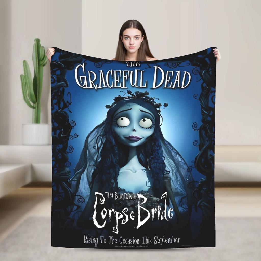 Anime Film Corpse Bride Decke Warm Weich Mode Plüsch Überwurfdecke Für Jungen Mädchen Outdoor Flanell Tagesdecke Bettbezug