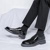 Business Formal Patent Leather Shoes Men 2024 Spring Men Shoes Low-top Solid Wedding Shoes Black Fashion Oxford Office Shoes