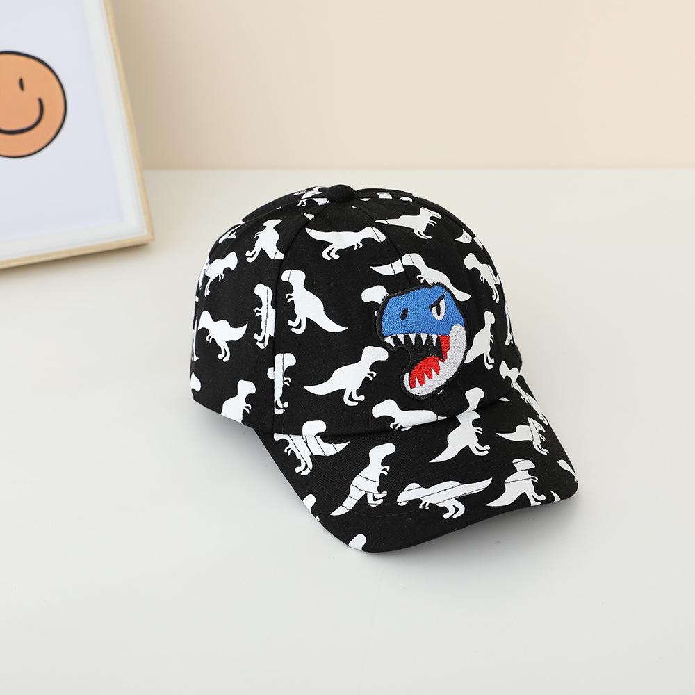 JYL TS DIY Динозавр Детская Шапка Вязаная Принт Солнцезащитная Шляпа Акрил black_52-54CM пастельные розовый