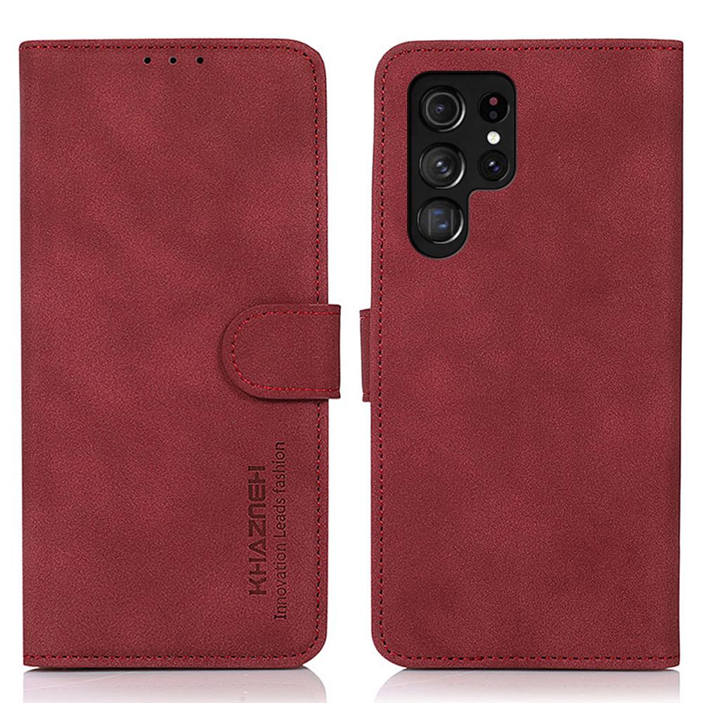 KHAZNEH For Samsung Galaxy S25 Ultra Stand Case PU Leather Wallet Phone Cover