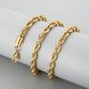 2 ~ 8 mm Gold Edelstahl Twist Kette Halskette Zubehör Rock Hip-Hop Farbe Männer und Frauen einfache Kette