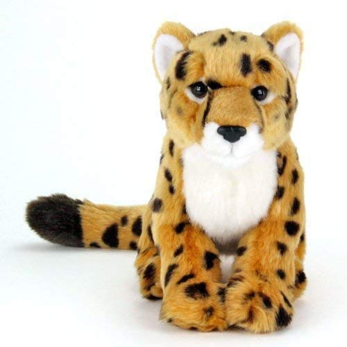 Carolata Cheetah Plush Toy (Baby/Real Animal Family/Soft Touch) Realistic Animal Toy Doll Gift Present Birthday (Twice Tested) / Christmas Present