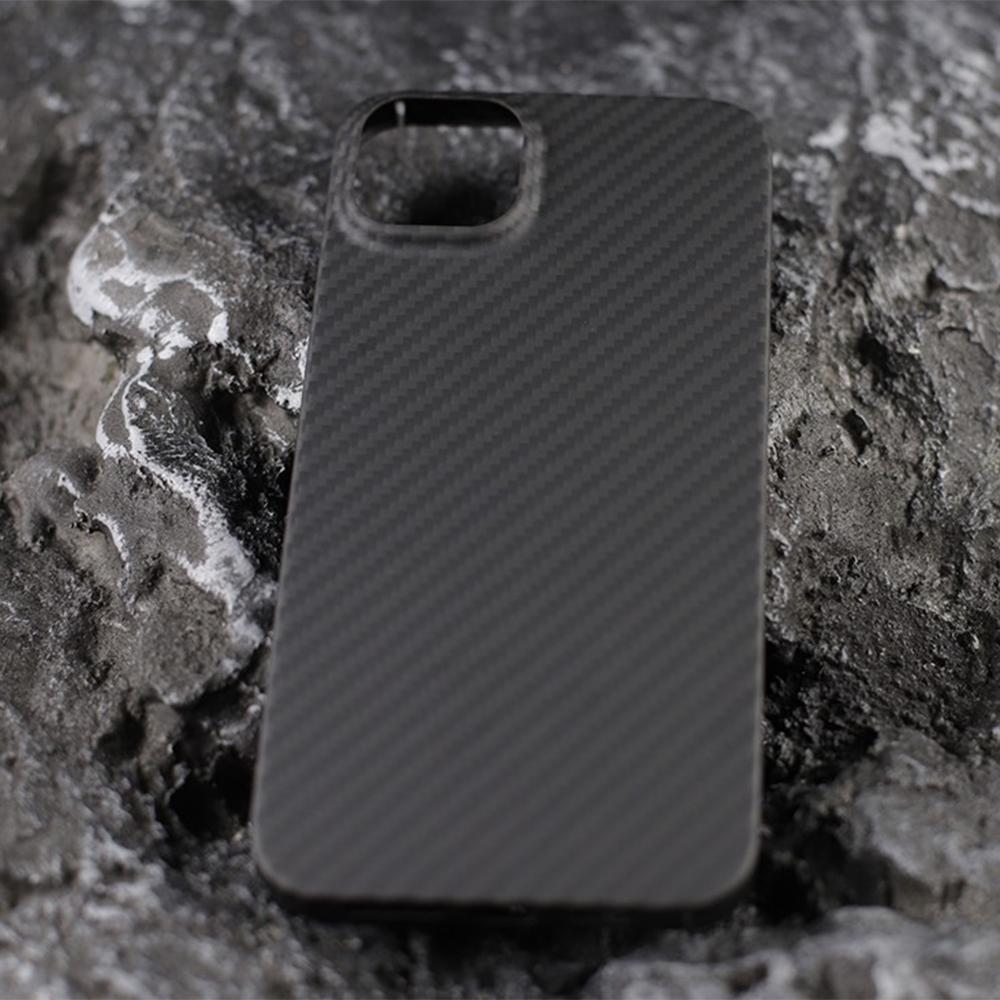 For iPhone 16 Pro Magnetic Case 1500D Coarse Texture Aramid Fiber Phone Cover (Big Lens Hole)