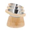 Elevated Cat Bowls Raised Food Bowls 15° Tilted Pet Bowls for Cats Puppy Small Dogs Feeder Stand with 3 Stainless Steel Bowls