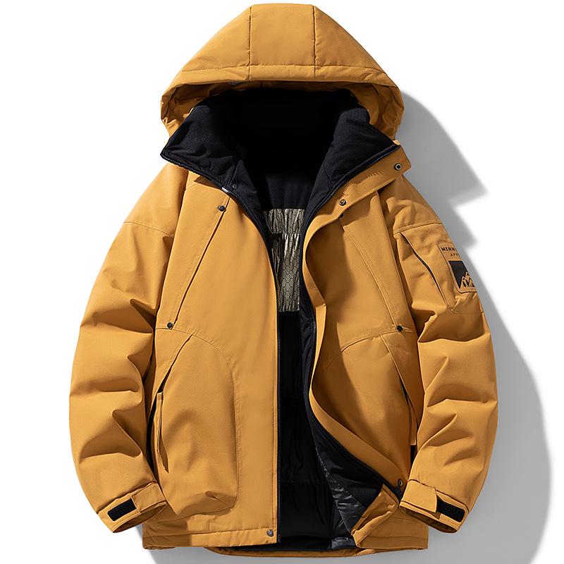 Herren 2025 Herbst/Winter Lässige Lockere Baumwolljacke - Warme Arbeitskleidung & Dicke Skijacke