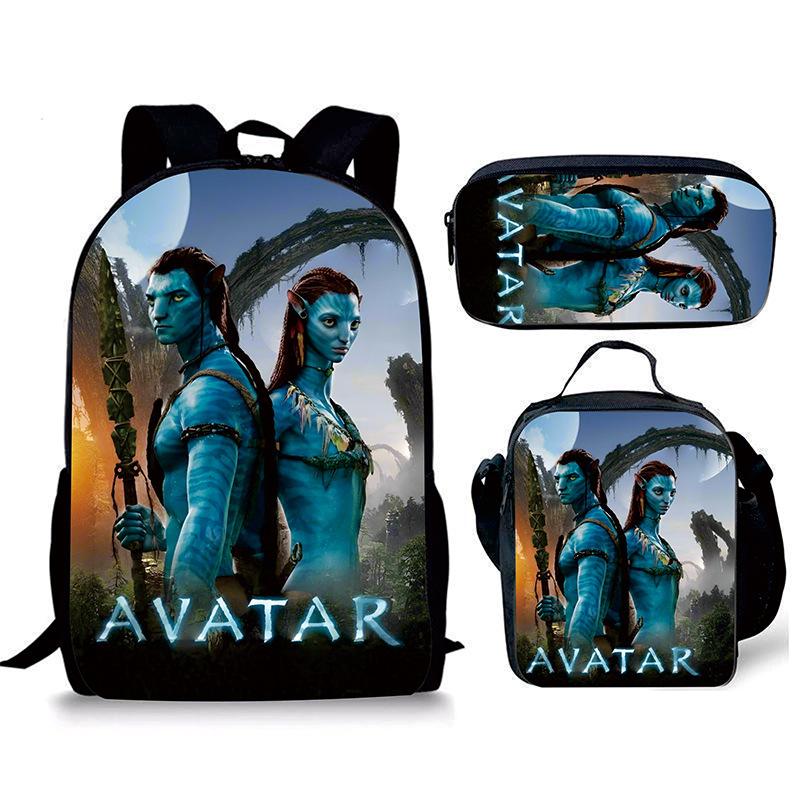 Avatar Avatar Basis- en Middelbare School Schooltas Animatie Rugzak Aktetas Etui Drie Delen Set Nieuw Backpack