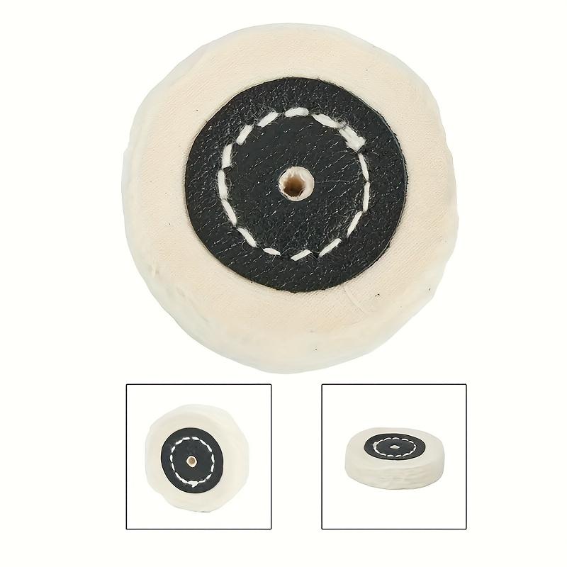 [Premium Polisher] Premium 1pc Fabric Polishing Wheel | White and Black Pads for Jewelry, Mirrors, and Power Tools, No Electricity Needed