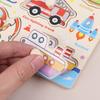 1 Set Cartoon Tier Verkehr Handgreifbretter Holzpuzzle Montessori Spielzeug für Kinder Frühes Lernen Lernspielzeug