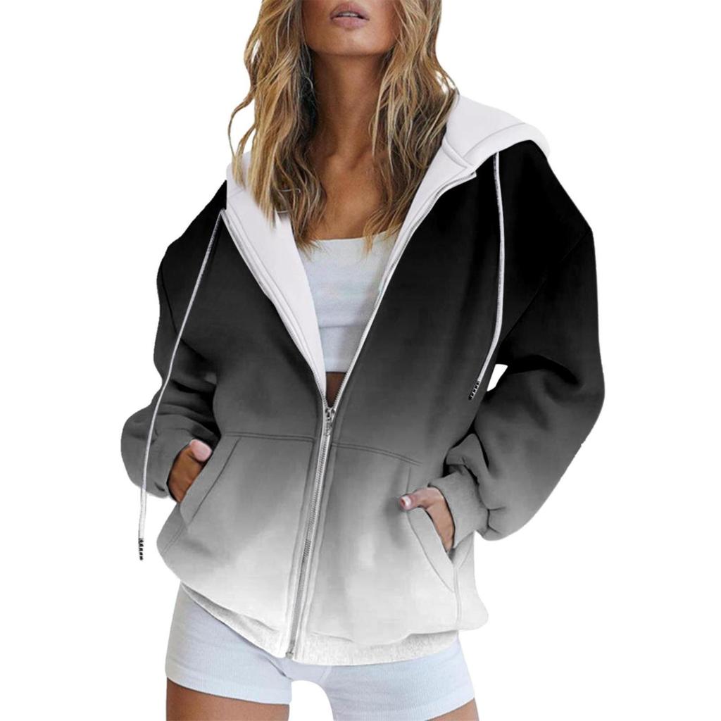 Kapuzenoberteil für Frühling und Herbst, Neue Gradienten-Serie, Slim-Fit-Cardigan, Hoodie, Haarteil aus einem StückMC4