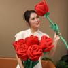 Curtain Buckle Artificial Flower Branch Fashion Simulation Plush Rose  For Girlfriend and Mom Gift